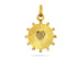Pave Diamond Heart Fluted Disc Medallion Pendant, (DPS-163)